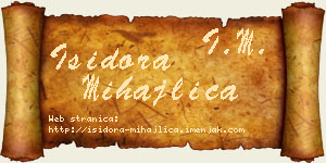 Isidora Mihajlica vizit kartica
